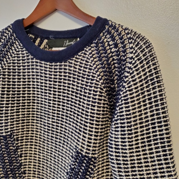 Navy Wool Crewneck Sweater - Picture 3 of 5